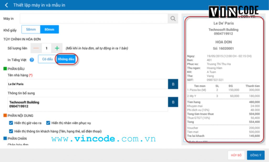 Vincode chuyên giải pháp, thiết bị quản lý bán hàng| Hotline – 0966.93.1717