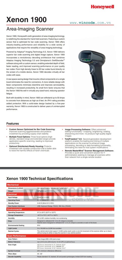 Vincode chuyên giải pháp, thiết bị quản lý bán hàng| Hotline – 0966.93.1717