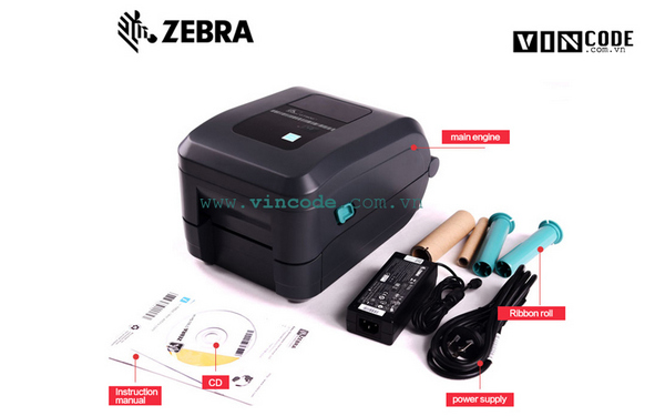 Máy in mã vạch Zebra GT800 và phụ kiện