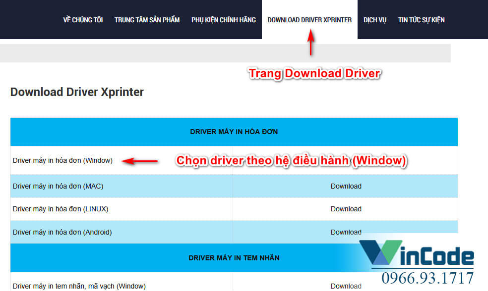 Tìm phiên bản driver máy in mã vạch công nghiệp phù hợp với hệ điều hành