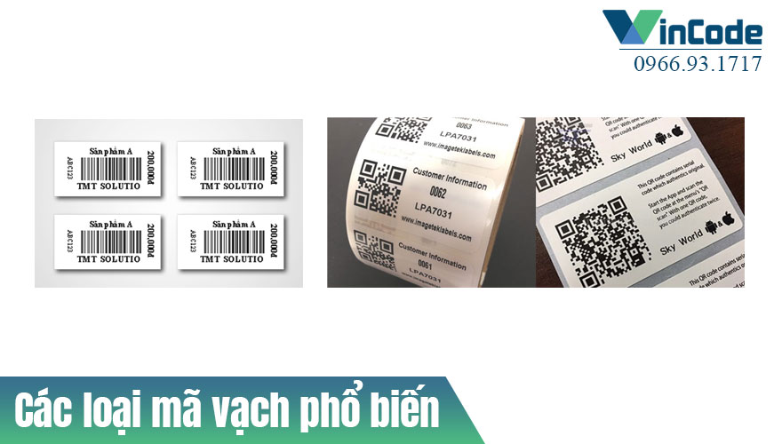 Các loại mã vạch phổ biến