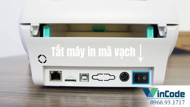 Tắt máy in mã vạch công nghiệp