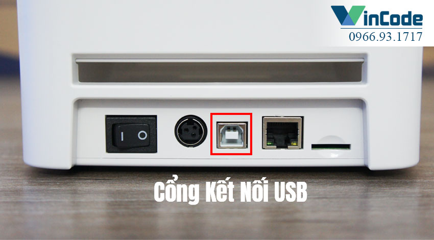 Kết nối máy in với máy tính qua cổng USB (thông dụng nhất)