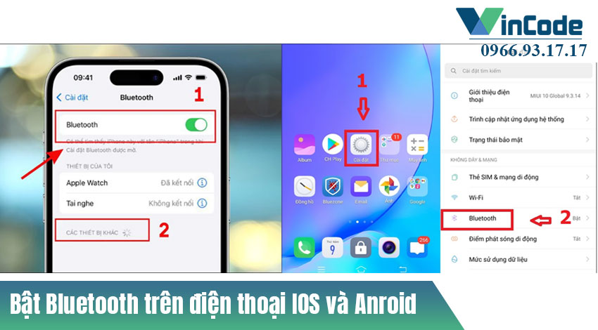 Bật Bluetooth trên điện thoại
