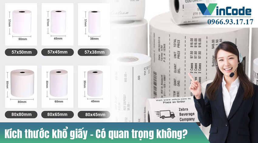 Kích thước khổ giấy in máy in hóa đơn nhiệt – Có quan trọng không?