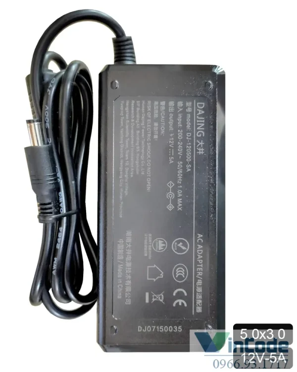 Adapter máy Pos 12V-5A