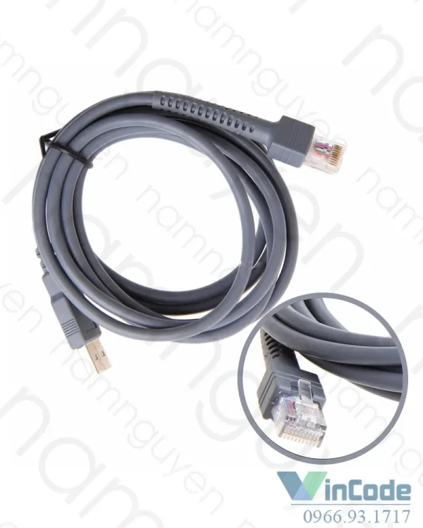 Cáp USB máy quét mã vạch Symbol LS2208 LS1203 LS4208 LS3008