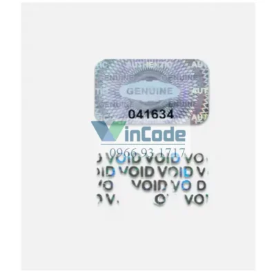 Alternative view of Tem Bảo Hành Hologram Chống Giả, In Theo Yêu Cầu, Dán Niêm Phong Sản Phẩm