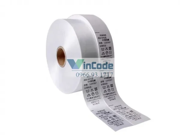 Nhãn Giặt Quần Áo Kích Thước Tùy Chỉnh 60x100 Chuẩn Chất Lượng