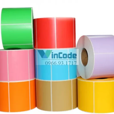 Giấy Cán Bóng Tự Dính Đặt Kích Thước Màu Theo Yêu Cầu 70x30mm