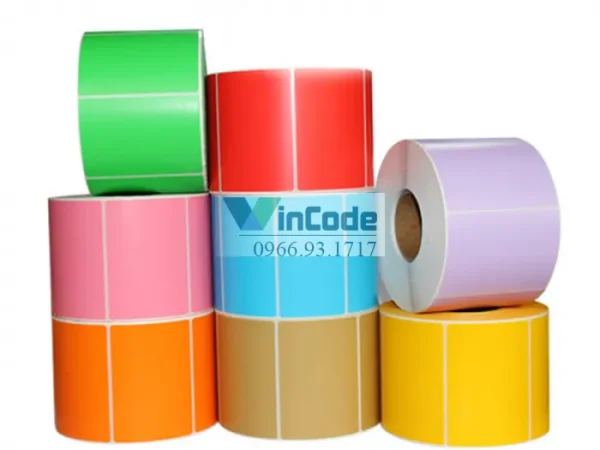 Giấy Cán Bóng Tự Dính Đặt Kích Thước Màu Theo Yêu Cầu 70x30mm