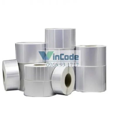 Tem Nhãn Mã Vạch Chống Nước PET Tự Dính Kích Thước Tùy Chỉnh 100x150