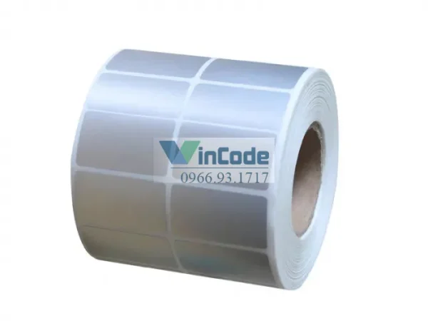 Nhãn Mã Vạch PET Chống Nước 80x40 Tùy Chỉnh, Bám Dính Cao