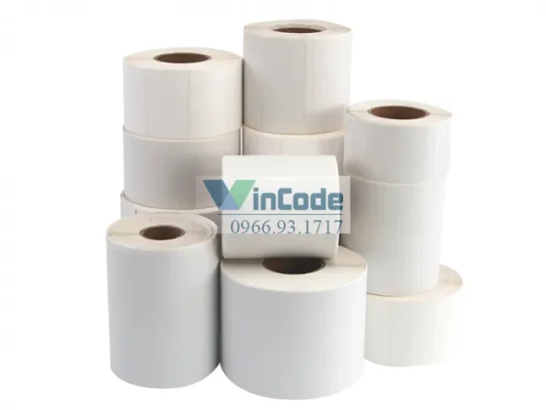 Giấy Coated Tự Dính Kích Thước Tùy Chỉnh 50x25mm Chất Lượng Cao