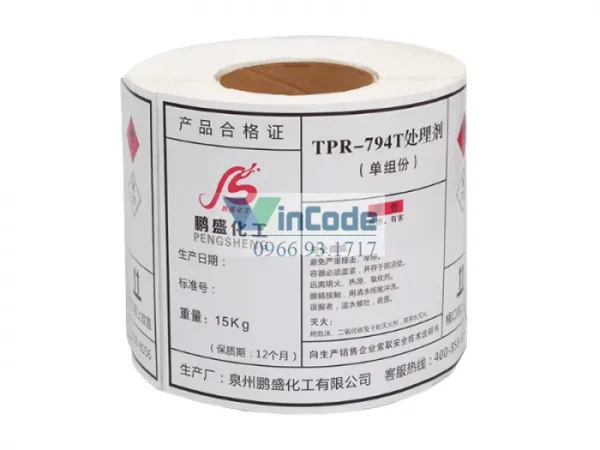 Nhãn Hóa Chất Tự Dán Kích Thước Tùy Chỉnh 220x180mm Chất Lượng Cao