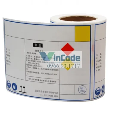Alternative view of Nhãn Hóa Chất Tự Dán Kích Thước Tùy Chỉnh 220x180mm Chất Lượng Cao