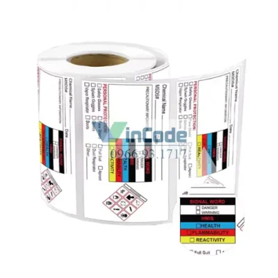Alternative view of Nhãn Hóa Chất Tự Dính Kích Thước Theo Yêu Cầu – In Chất Lượng Cao