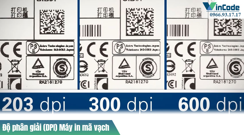 Độ phân giải (DPI) Máy in mã vạch