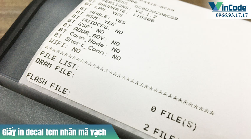 Giấy in decal tem nhãn mã vạch