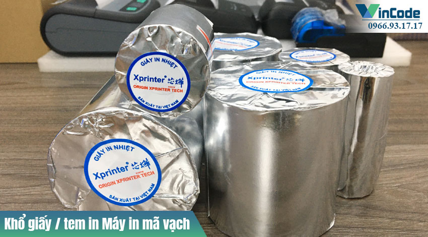 Khổ giấy / tem in máy in mã vạch