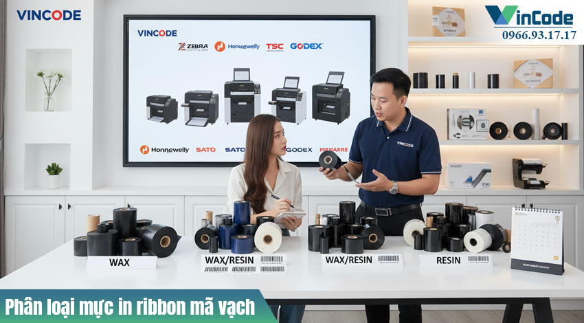 Phân loại mực in ribbon mã vạch: So sánh chi tiết Wax, Wax/Resin, Resin & Hướng dẫn chọn mua phù hợp