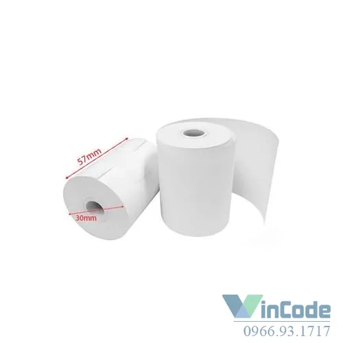 Giấy cuộn nhiệt Antech K57 Phi 30 cho ngân hàng, in máy in di động
