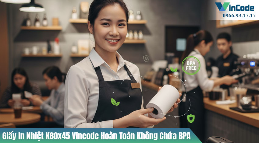 An Toàn Là Ưu Tiên Hàng Đầu: Giấy In Nhiệt K80x45 Vincode Hoàn Toàn Không Chứa BPA