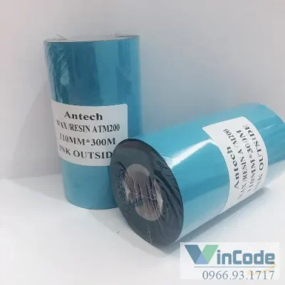 Mực Antech Wax Resin ATM200 110mm x 300m - vỏ xanh cao cấp