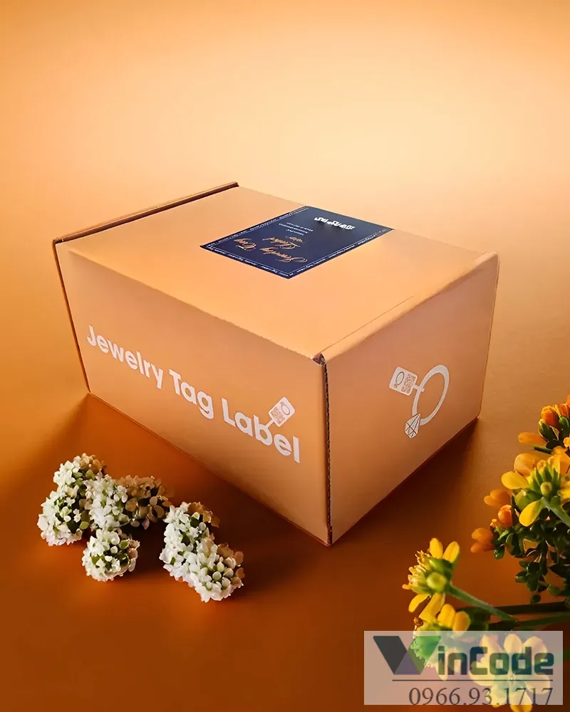 hộp nhãn tem vàng - jewelry tag label - 5000 nhãn