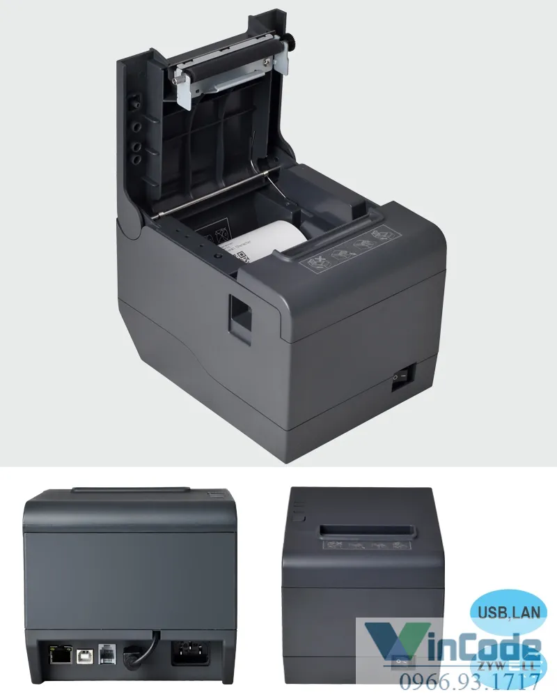 Máy in hóa đơn Zywell Zy808 (USB,LAN)