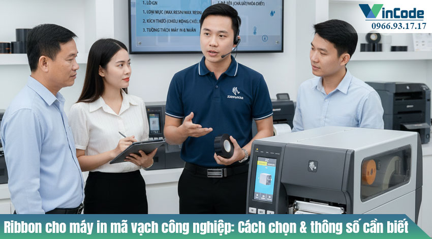 Mực in (Ribbon) cho máy in mã vạch công nghiệp: Cách chọn & thông số cần biết