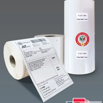 Tem nhiệt 100x150mm (50m) in shopee, tiki, lazada...