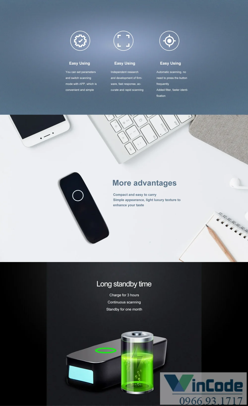 Cảm biến cao cấp trên máy quét mã vạch