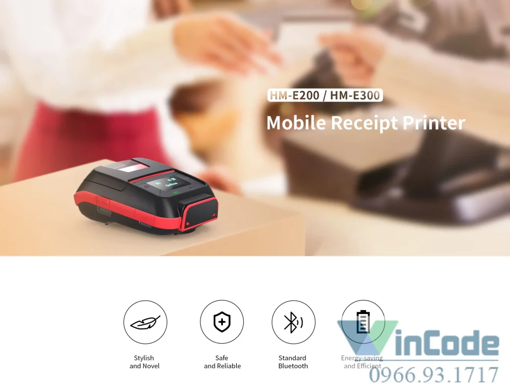 Máy in hóa đơn nhiệt di động 2 inch HM-E200