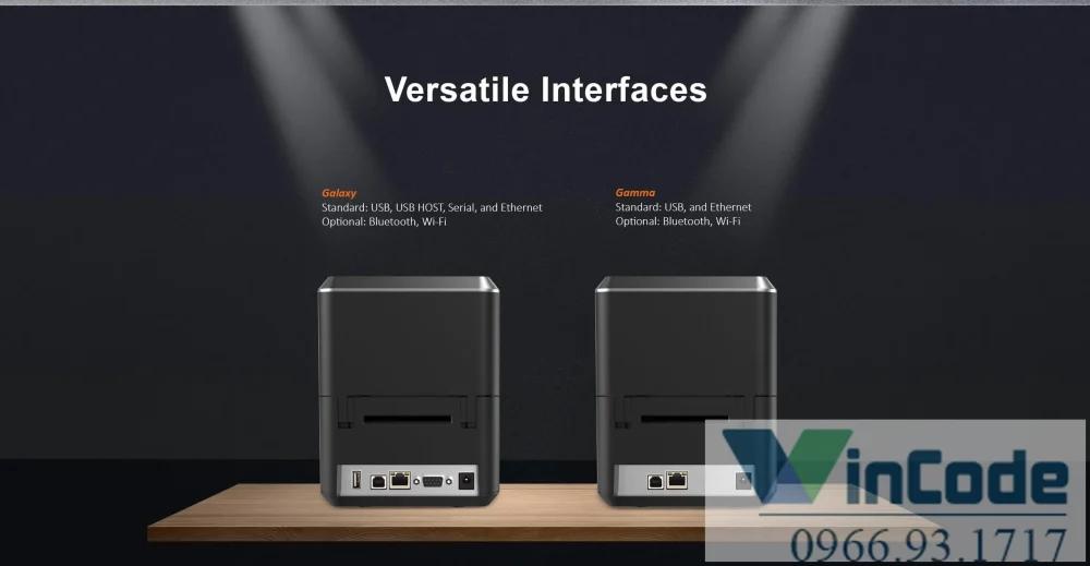 Giao diện kết nối của máy in mã vạch nhiệt