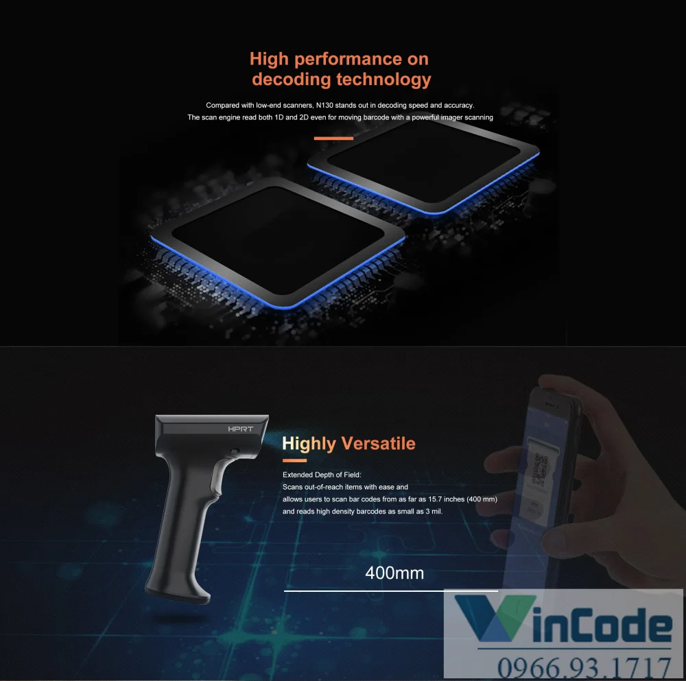 Máy quét mã vạch gọn nhẹ