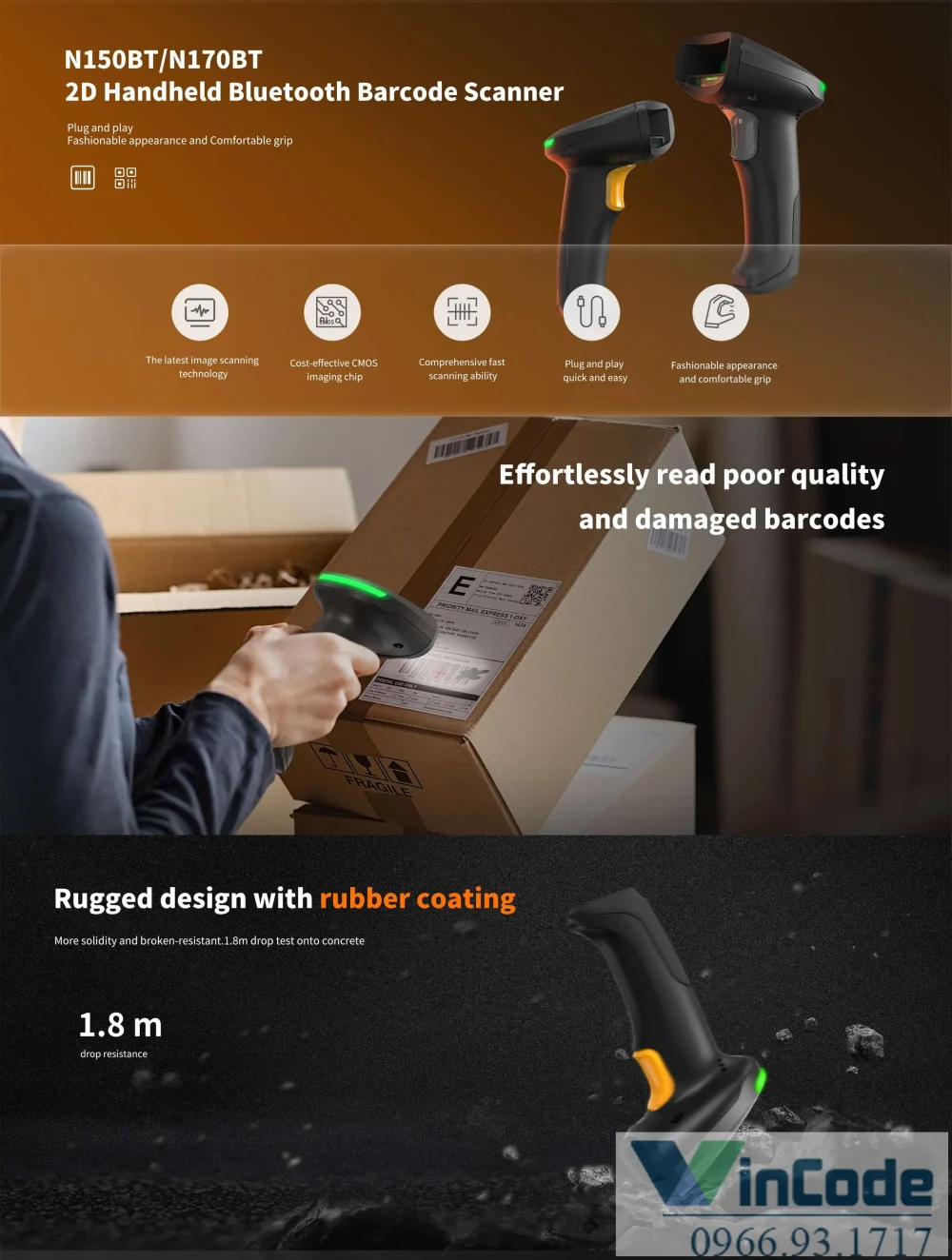 2D Handheld Barcode Scanner