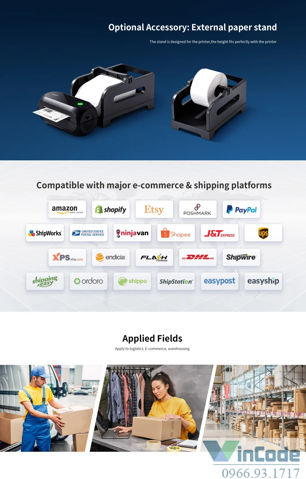 Máy in tem nhiệt chất lượng tại Vincode