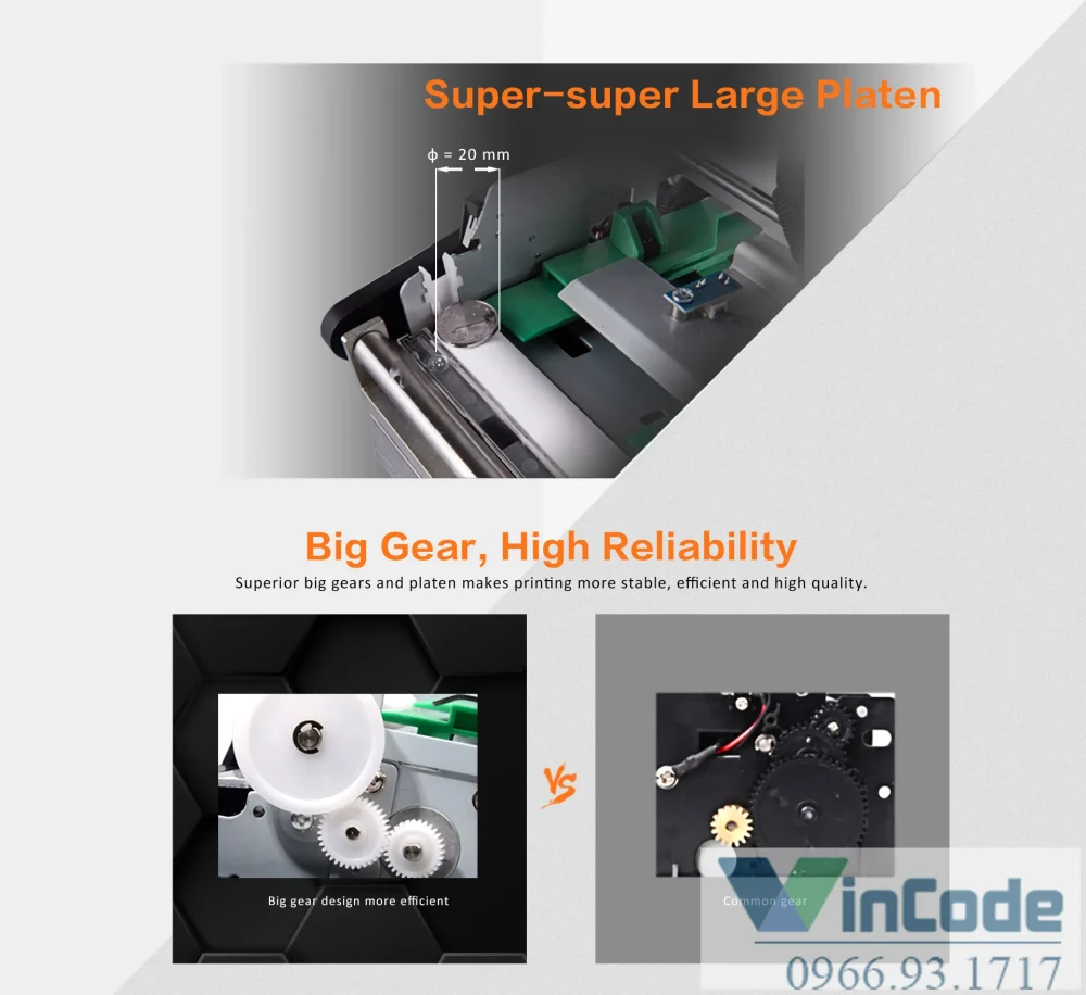 Thông số máy in tem nhiệt HD2000