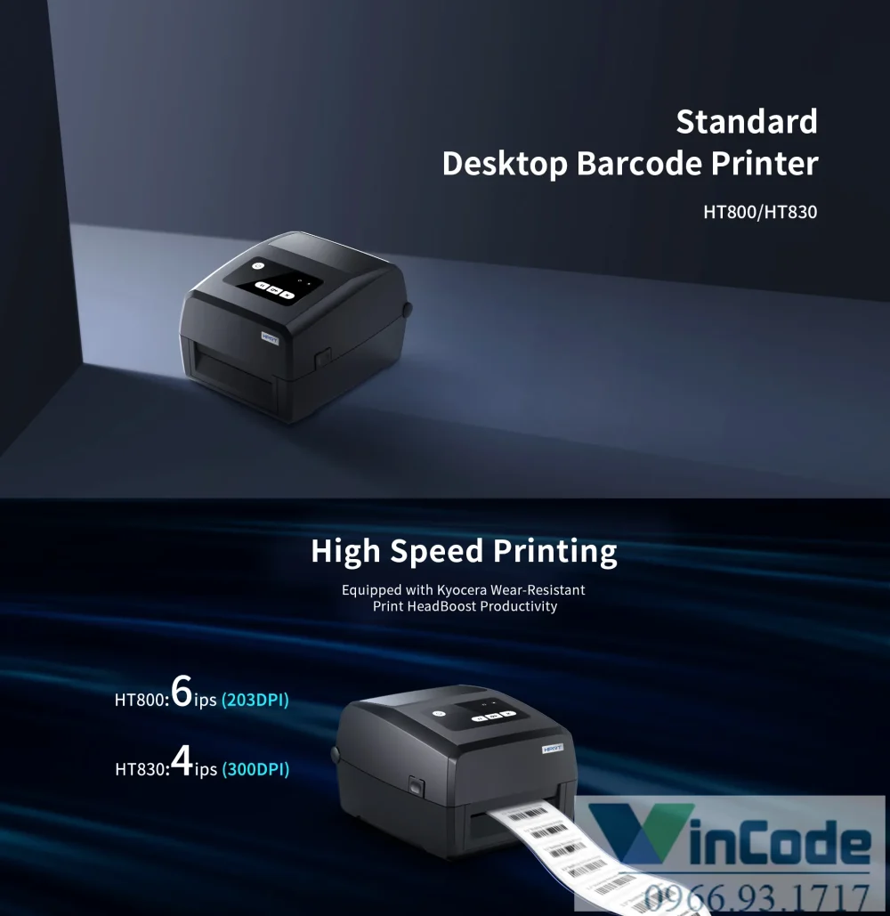 Máy in tem nhãn chuyển nhiệt 4 inch