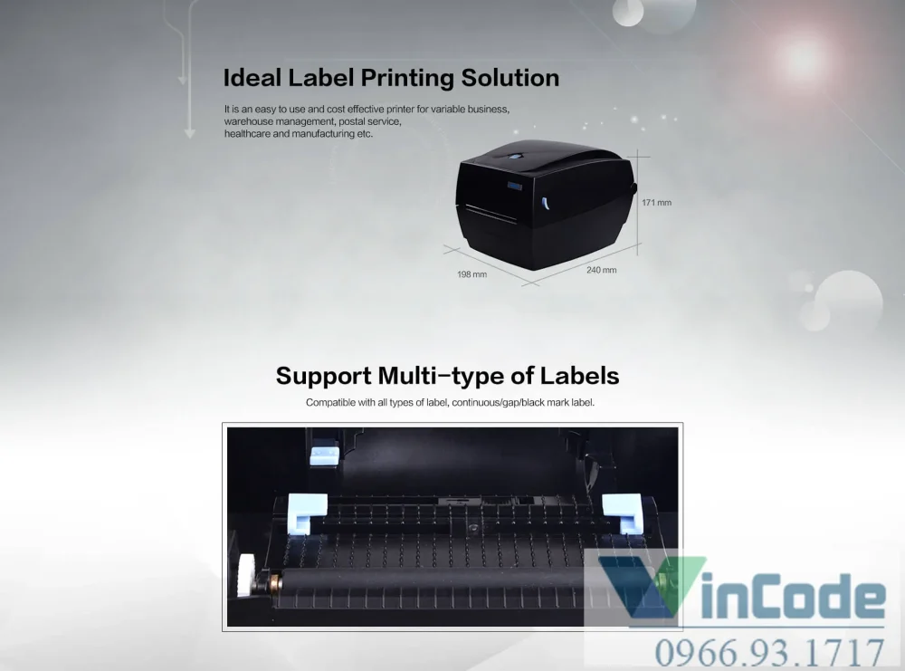 Máy in tem nhãn 4 inch