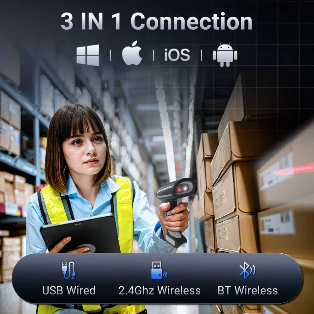 Máy Quét Mã Vạch DPM Không Dây Tera 8300Pro NFC – Lưu Profile Người Dùng, Quét Kim Loại Siêu Chính Xác