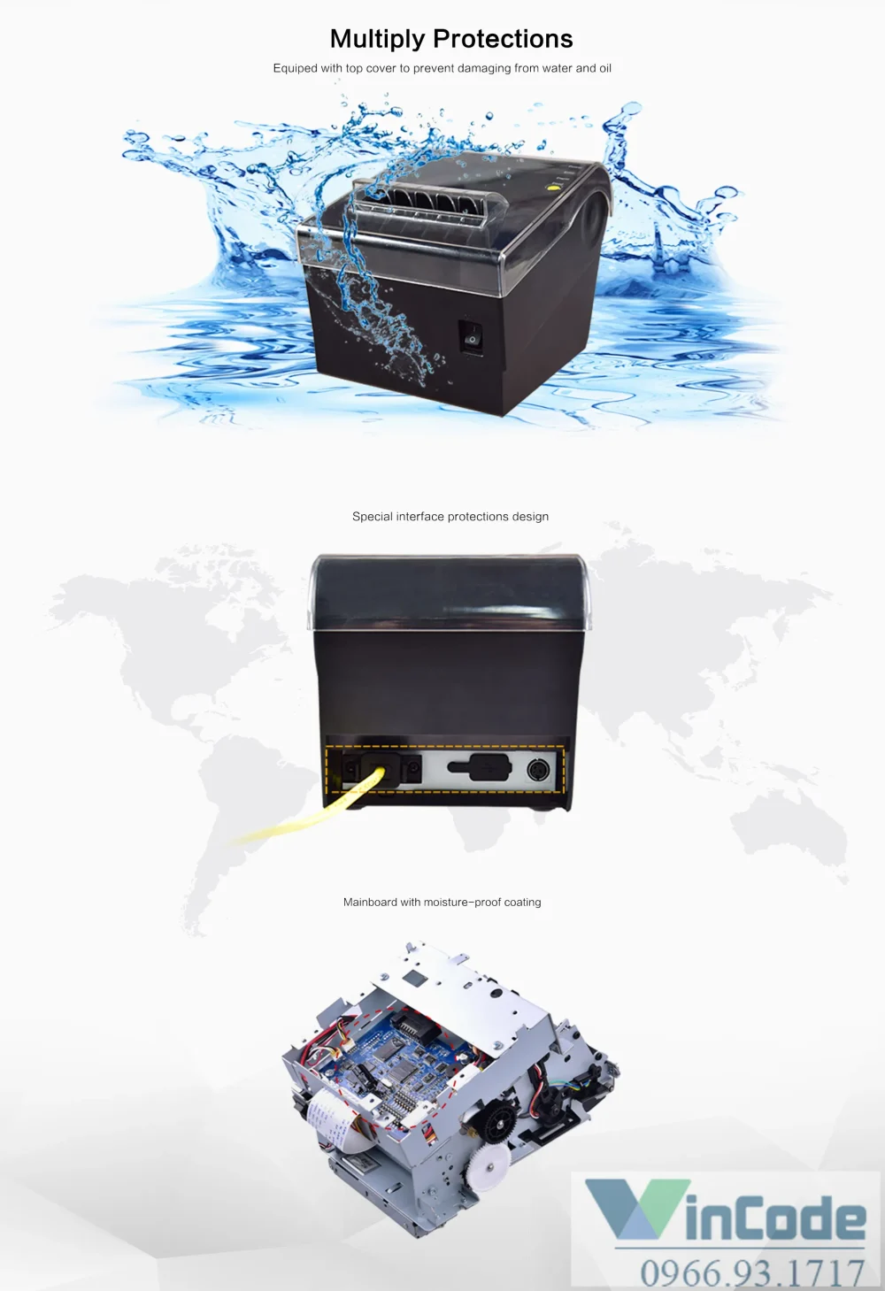 Máy in hóa đơn nhiệt có vỏ chống nước