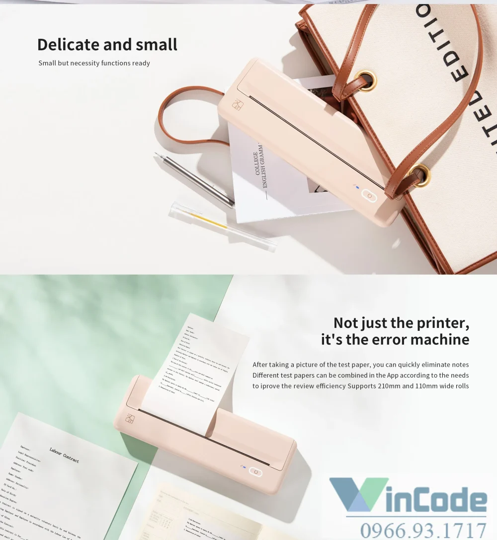 HPRT A4 Mobile Printer thiết kế nhỏ gọn