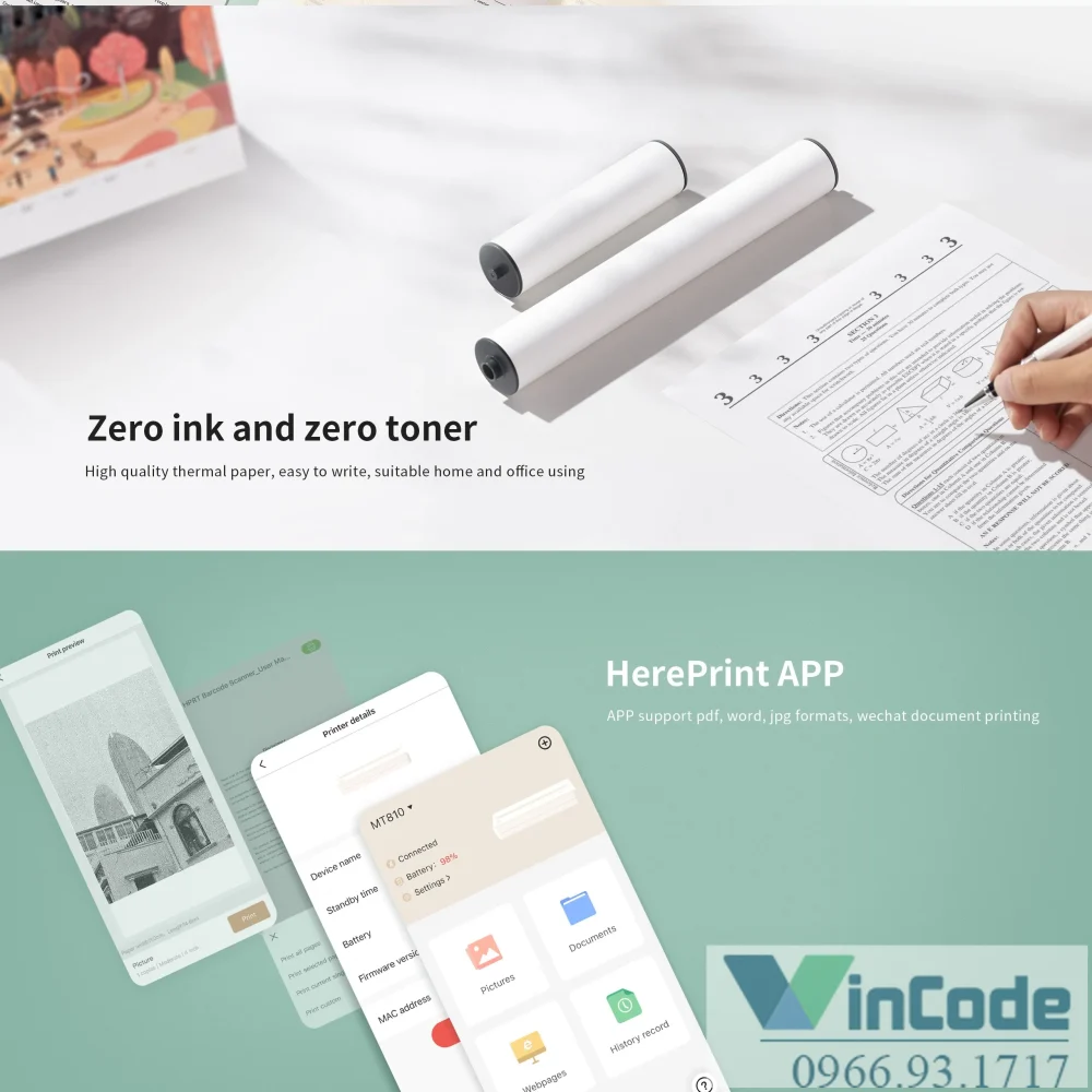 Kết nối Bluetooth 4.0 của máy in HPRT A4