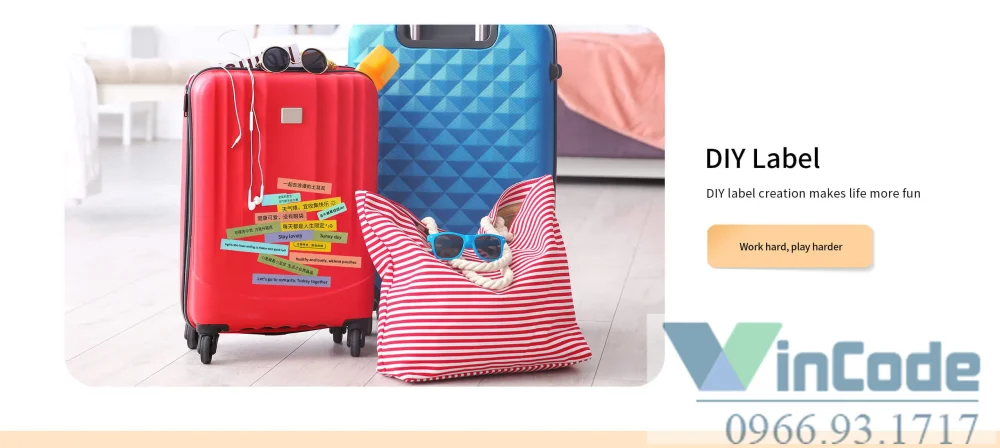 Máy in tem nhãn di động tiện ích