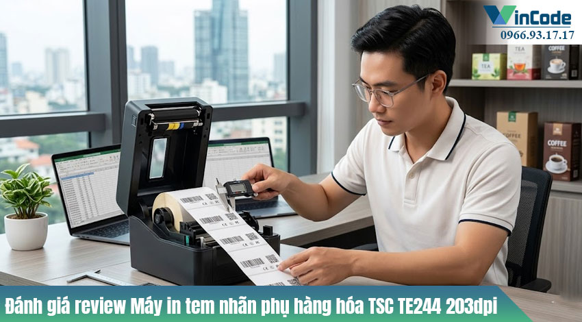 Đánh giá review Máy in tem nhãn phụ hàng hóa TSC TE244 203dpi – Có nên mua?