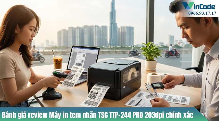Đánh giá review Máy in tem nhãn phụ hàng hóa TSC TTP-244 PRO 203dpi – Review Thực Tế, So Sánh & Hướng Dẫn Sử Dụng