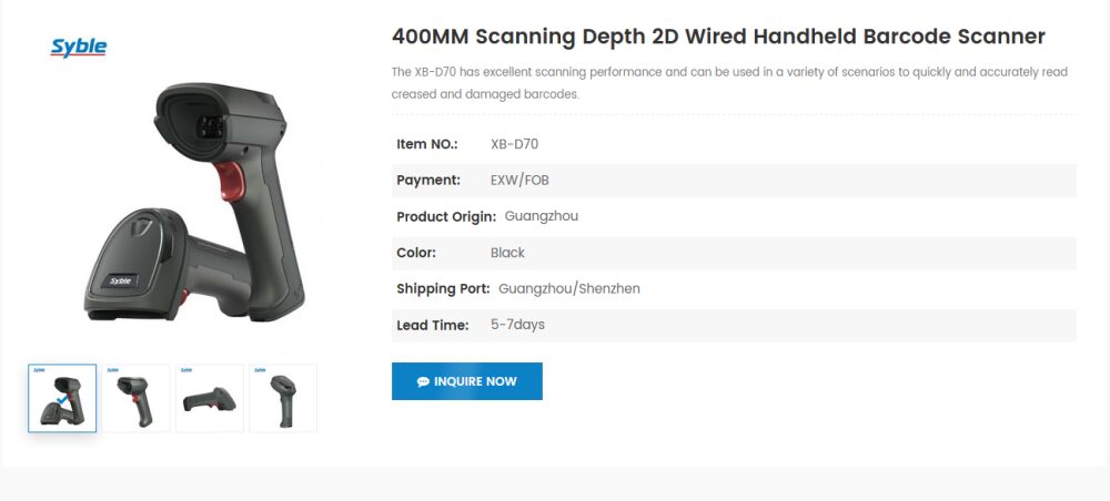 Máy quét đọc mã vạch DPM Syble XB-D70DMP