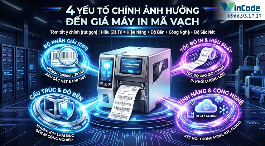 Giải Mã Cấu Hình: 4 Yếu Tố "Đội Giá" Hoặc "Giảm Giá" Máy In Mã Vạch